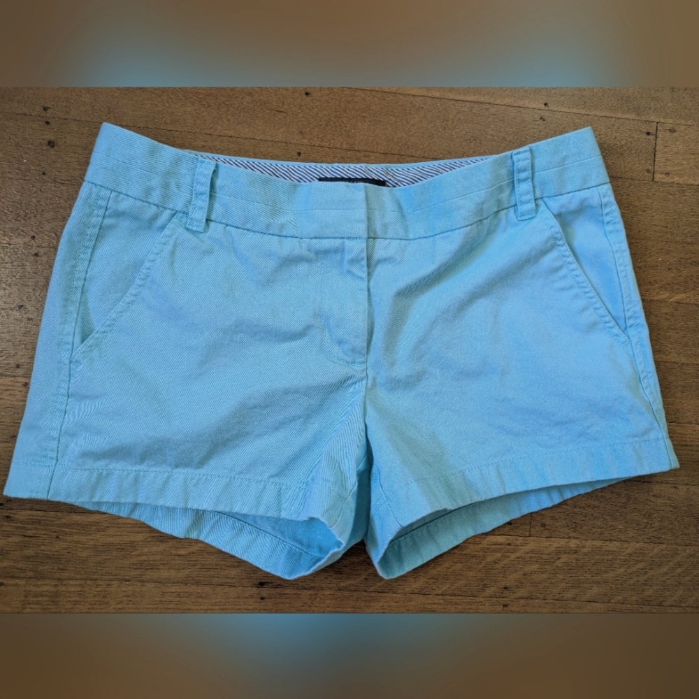 J. Crew - Blue/Aqua Size 6 Chino Shorts